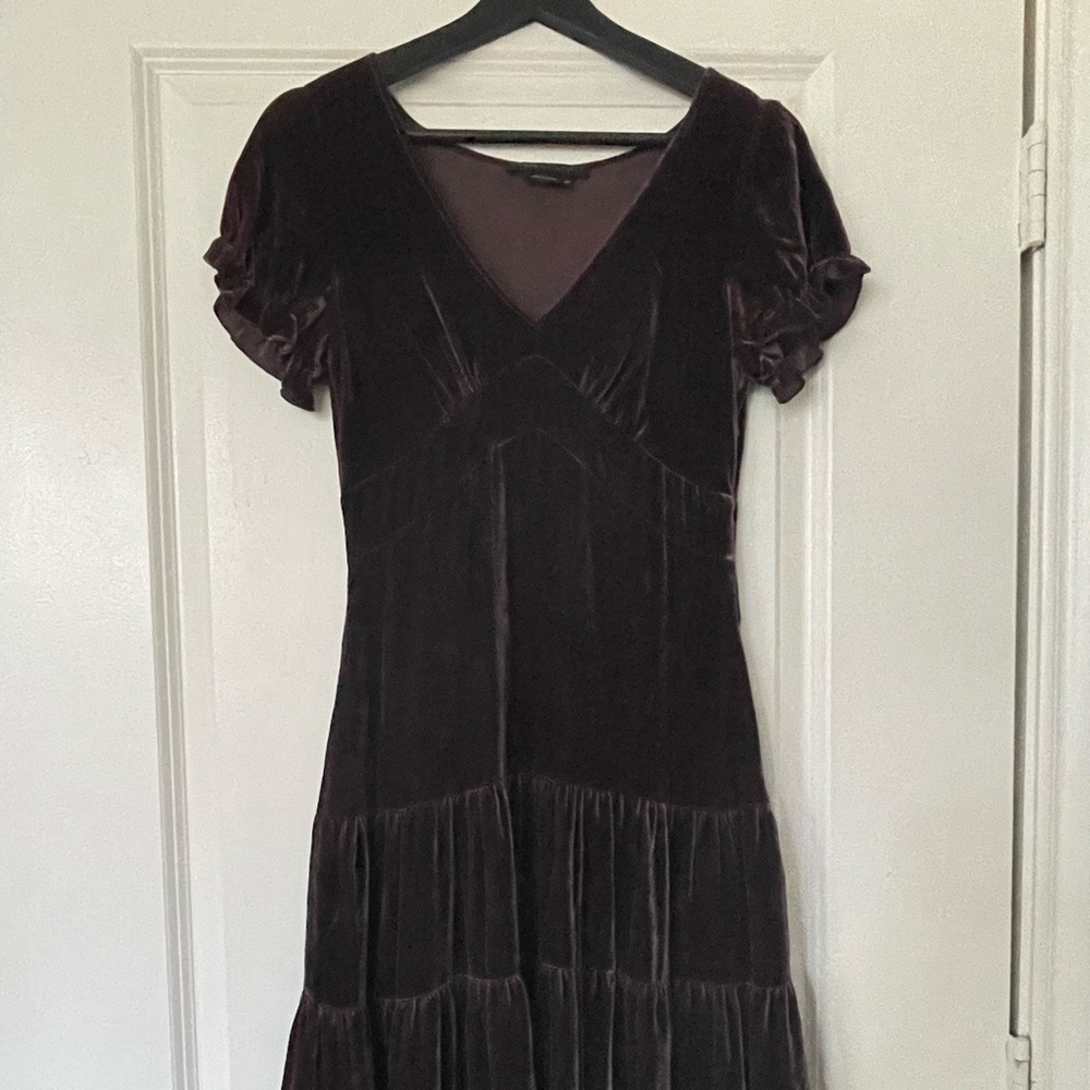 Velvet Drop Waist Dress